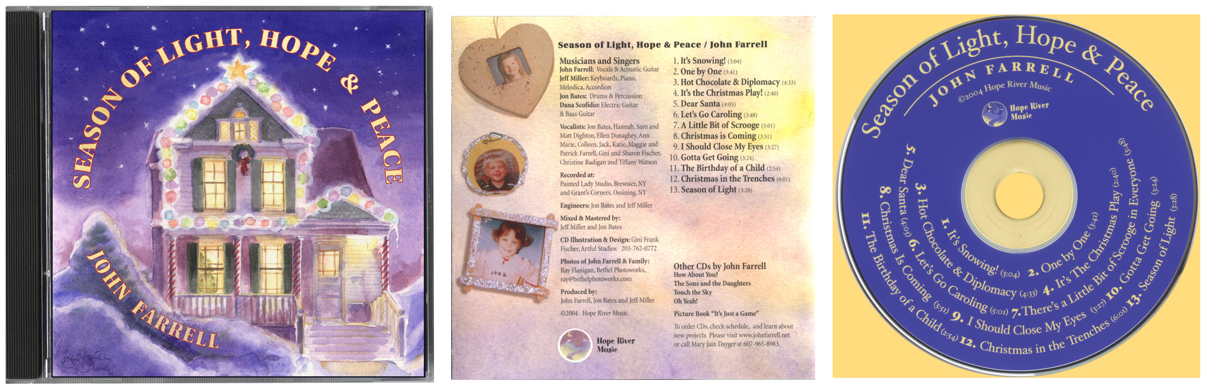 John Farrell's CD Season of Peace, Hope and Light CD packaging